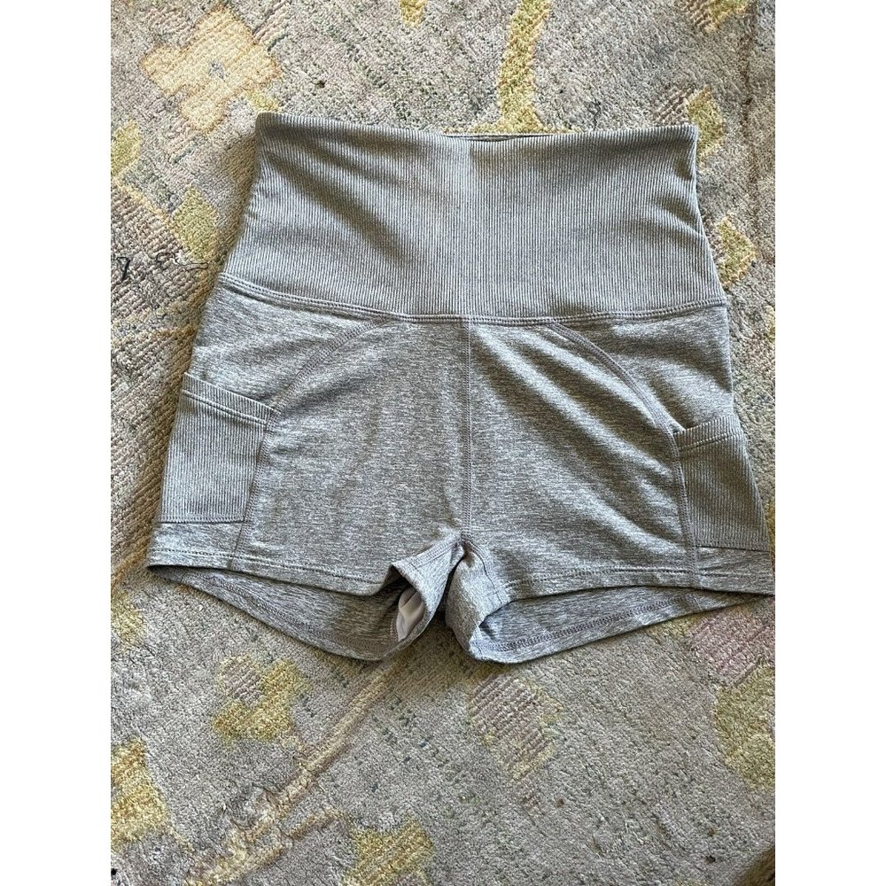 Free People Movement Ultra High Rise Off Beat Shorts Gray Size XS - Picture 2 of 5